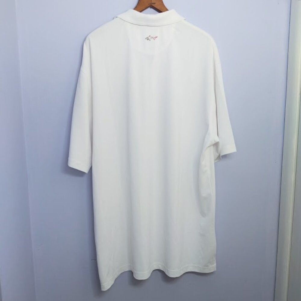 Greg Norman Golf Polo Shirt Mens XXL White Logo Play Dry Tech Performance NWT - Picture 4 of 12
